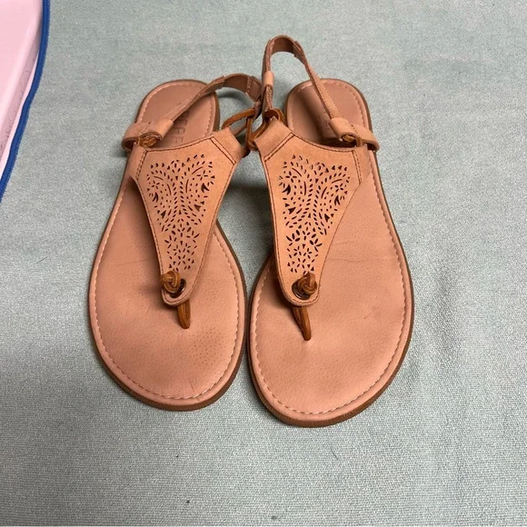 Sperry slip on thong sandal with back strap in vechetta natural leather flat - Picture 2 of 11